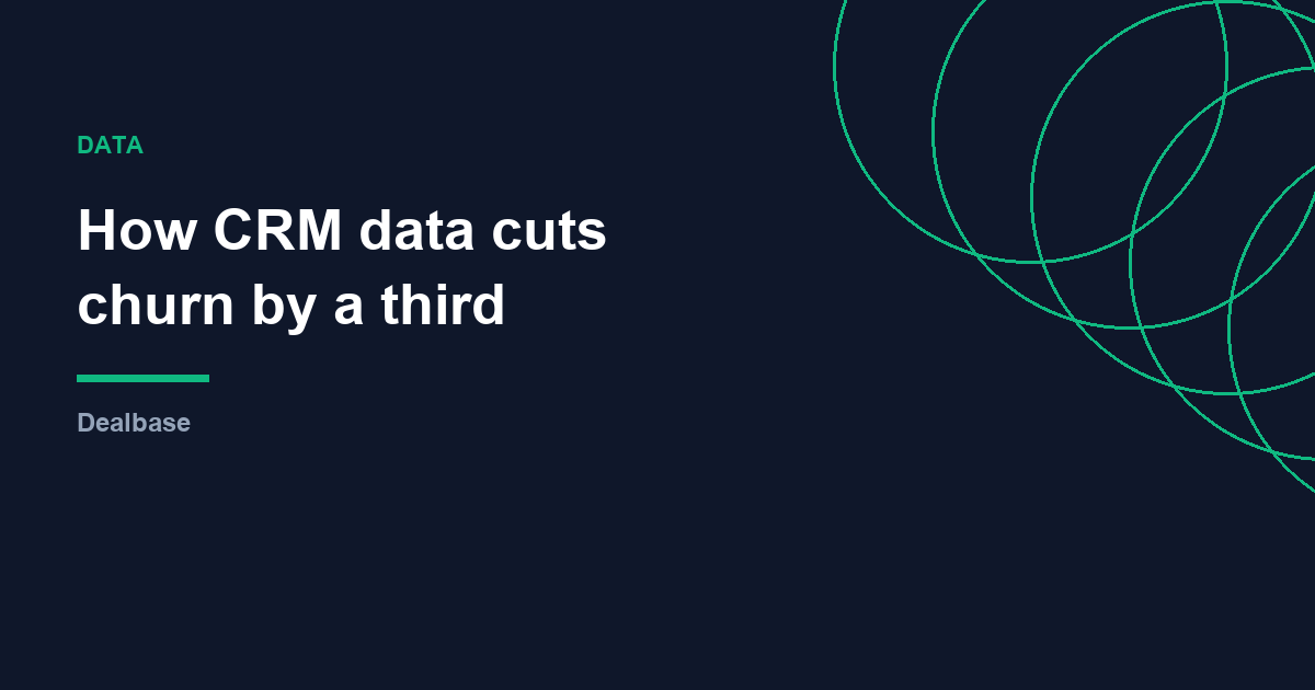 Cover image for the article How CRM data cuts churn by a third